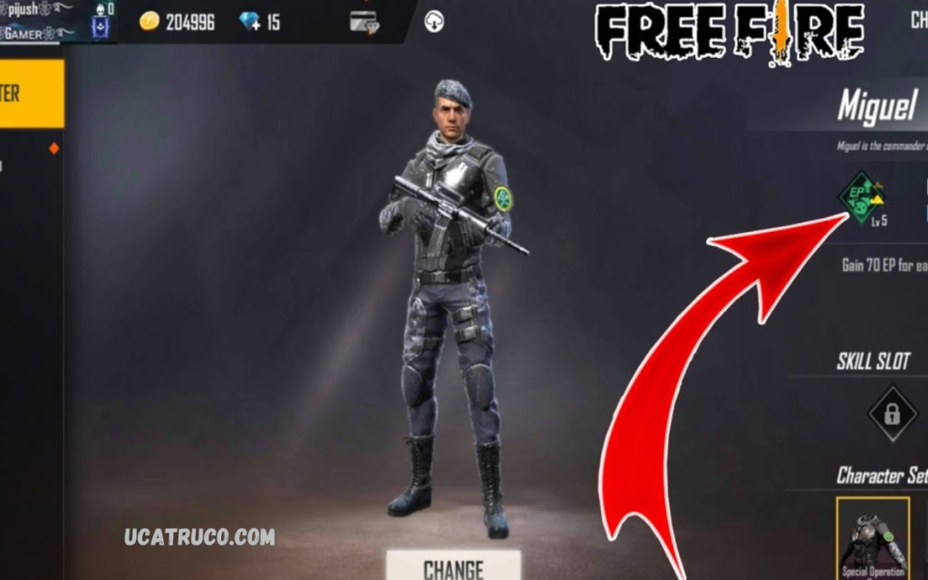 Miguel Character in Free Fire