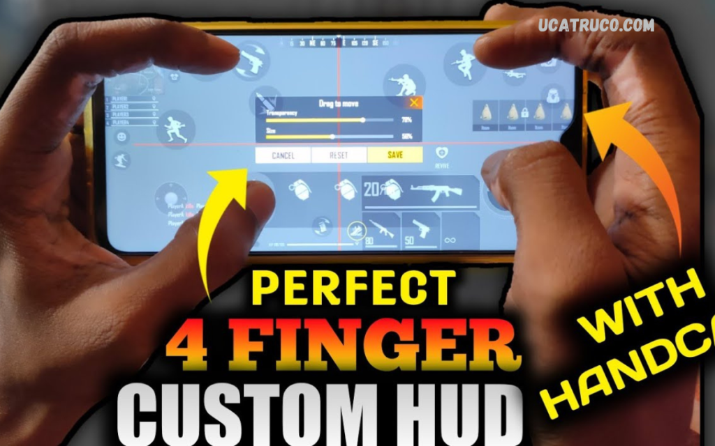 Four-Finger Custom HUD Settings for Free Fire
